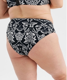 haut de maillot de bain a motifs fleuris forme emboitante femme grande taille noir standard haut de maillots de bainG580601_2