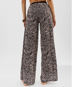 pantalon de plage en maille fluide femme noir standard vetements de plageG580801_4