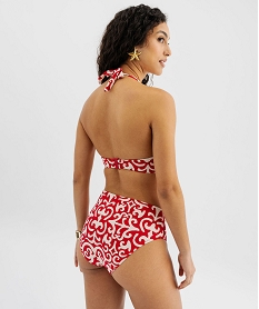haut de maillot de bain triangle avec mousses amovibles femme rouge standardG582001_2