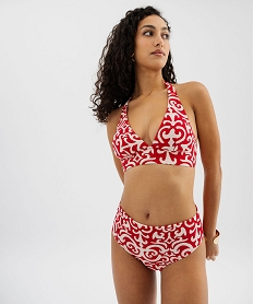 haut de maillot de bain triangle avec mousses amovibles femme rouge standardG582001_3