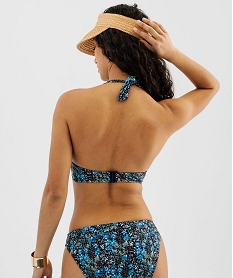 haut de maillot de bain triangle avec mousses amovibles femme bleu standardG582101_2
