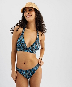 haut de maillot de bain triangle avec mousses amovibles femme bleu standardG582101_3
