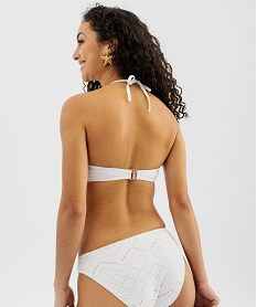 haut de maillot de bain bandeau a tour de cou femme blancG582301_2