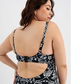maillot de bain une piece a motifs fleuris femme grande taille noir standard maillot de bain 1 pieceG582901_2