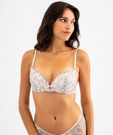 soutien-gorge push-up a motifs fleuris multicolore soutien gorge avec armaturesG585001_2