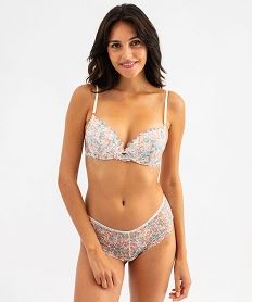 soutien-gorge push-up a motifs fleuris multicolore soutien gorge avec armaturesG585001_4