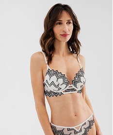 GEMO Soutien-gorge push-up en dentelle blanc chine