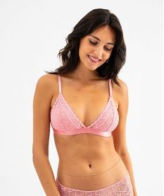 soutien-gorge triangle en dentelle avec mousses amovibles rose soutien gorge sans armaturesG585801_3