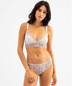 soutien-gorge triangle en dentelle avec mousses amovibles multicolore soutien gorge sans armaturesG585901_4