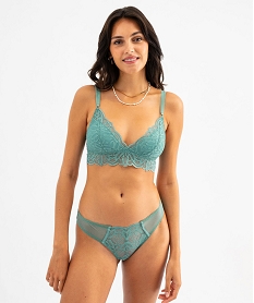 soutien-gorge triangle en dentelle avec mousses amovibles vert soutien gorge sans armaturesG586001_3