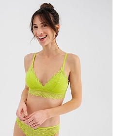 soutien-gorge triangle en dentelle avec coussinets amovibles vert standard soutien gorge sans armaturesG586501_2