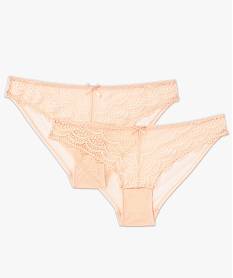 culottes en dentelle et tulle femme (lot de 2) rose culottesG587901_4