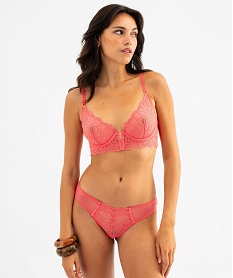 culotte en dentelle transparente femme rose standard culottesG588701_4
