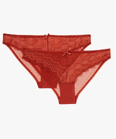 culottes en dentelle et tulle femme (lot de 2) rouge culottesG589101_2