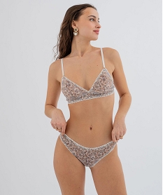culotte en voile semi-transparent et dentelle femme blanc culottesG590101_3