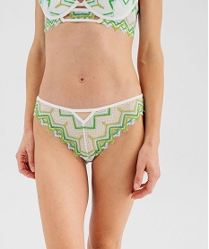 GEMO String en dentelle avec brides élastique femme blanc standard
