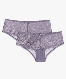 shorty en dentelle et tulle femme (lot de 2) bleu shortiesG591201_4