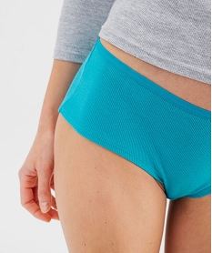 shorty en maille cotelee femme (lot de 2) bleu shortiesG591801_2