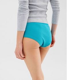 shorty en maille cotelee femme (lot de 2) bleu shortiesG591801_3