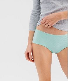 shorty en maille cotelee femme (lot de 2) bleu shortiesG591801_4