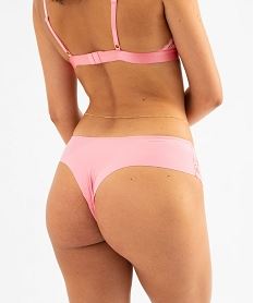 shorty en microfibre et dentelle femme rose shortiesG591901_2