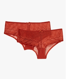 shorty en dentelle et tulle femme (lot de 2) rouge shortiesG592301_2