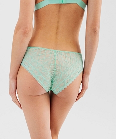 shorty en microfibre et dentelle femme vert shortiesG592801_2