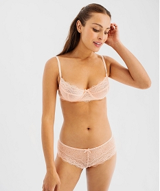 soutien-gorge a armatures forme corbeille en dentelle rose soutien gorge avec armaturesG593601_3