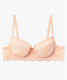 soutien-gorge a armatures forme corbeille en dentelle rose soutien gorge avec armaturesG593601_4