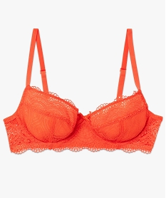 soutien-gorge a armatures forme corbeille en dentelle rouge soutien gorge avec armaturesG593701_4