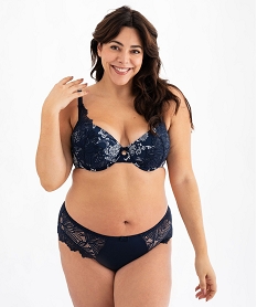 soutien-gorge emboitant a armatures en dentelle femme grande taille bleuG595101_3