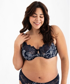 soutien-gorge emboitant en microfibre et dentelle femme grande taille bleu sous-vetementsG595401_3