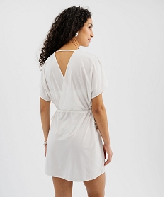 robe de plage ample et fluide a col cache-cœur blanc vetements de plageG597901_3