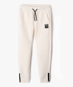 jogging ajuste avec bas de jambe zippe garcon blanc chineG598601_2