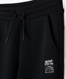 jogging ajuste avec bas de jambe zippe garcon noir standardG598701_2