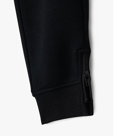 jogging ajuste avec bas de jambe zippe garcon noir standardG598701_3