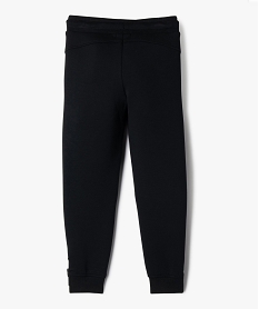 jogging ajuste avec bas de jambe zippe garcon noir standardG598701_4