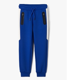 pantalon de jogging tricolore garcon bleu standardG598801_4