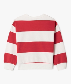 sweat raye avec motif en maille bouclette garcon - lulucastagnette rouge standard sweatsG600001_3