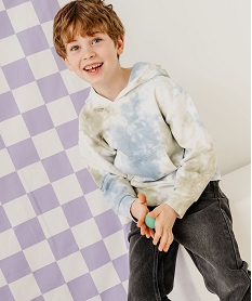 GEMO Sweat à capuche tie-and-dye garçon Bleu