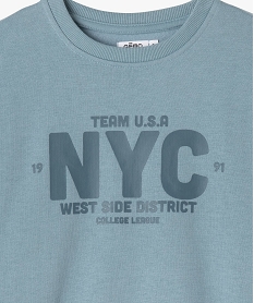 sweat en molleton douillet imprime garcon gris sweatsG600501_2