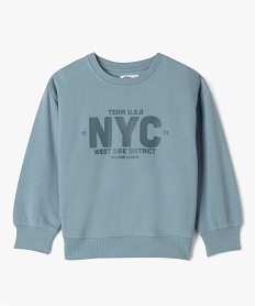 sweat en molleton douillet imprime garcon gris sweatsG600501_4