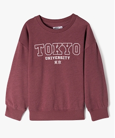 sweat en molleton douillet imprime garcon rose sweatsG600601_4