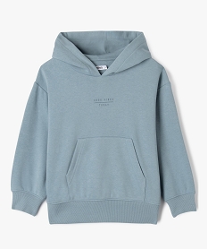 GEMO Sweat à capuche molletonné garçon Gris