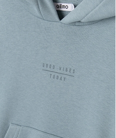 sweat a capuche molletonne garcon bleu sweatsG601001_2