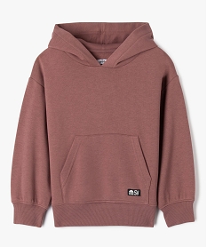 GEMO Sweat à capuche molletonné garçon Rose