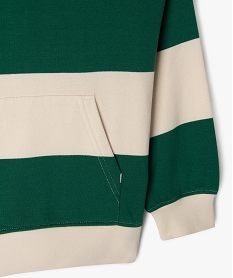 sweat a capuche douillet imprime garcon vert standard sweatsG601401_3