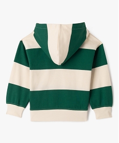 sweat a capuche douillet imprime garcon vert standard sweatsG601401_4
