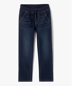 GEMO Jean Regular avec taille ajustable en bord-côte garçon Bleu