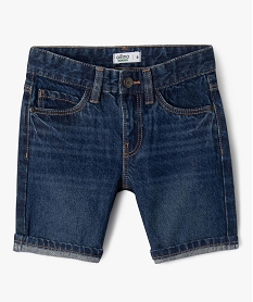 GEMO Bermuda en jean à taille réglable garçon bleu vif